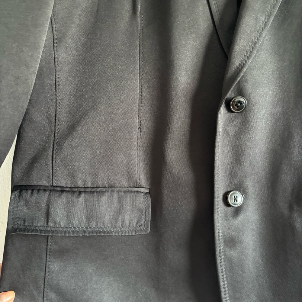 Zara Basic Men Blazer Jacket Size 44 Black - image 3